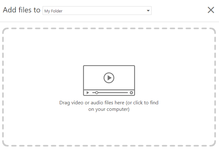 Screenshot of add files to screen in Upload a video to Panopto.